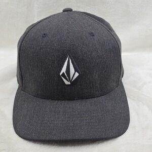 Volcom Hat Cap Fitted Medium Gray Full Stone XFit Flexfit Skate Streetwear Mens‎